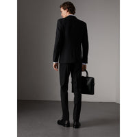 Costume de coupe étroite en laine - Black