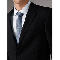 Costume de coupe étroite en laine - Black