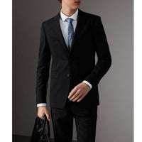 Costume de coupe étroite en laine - Black