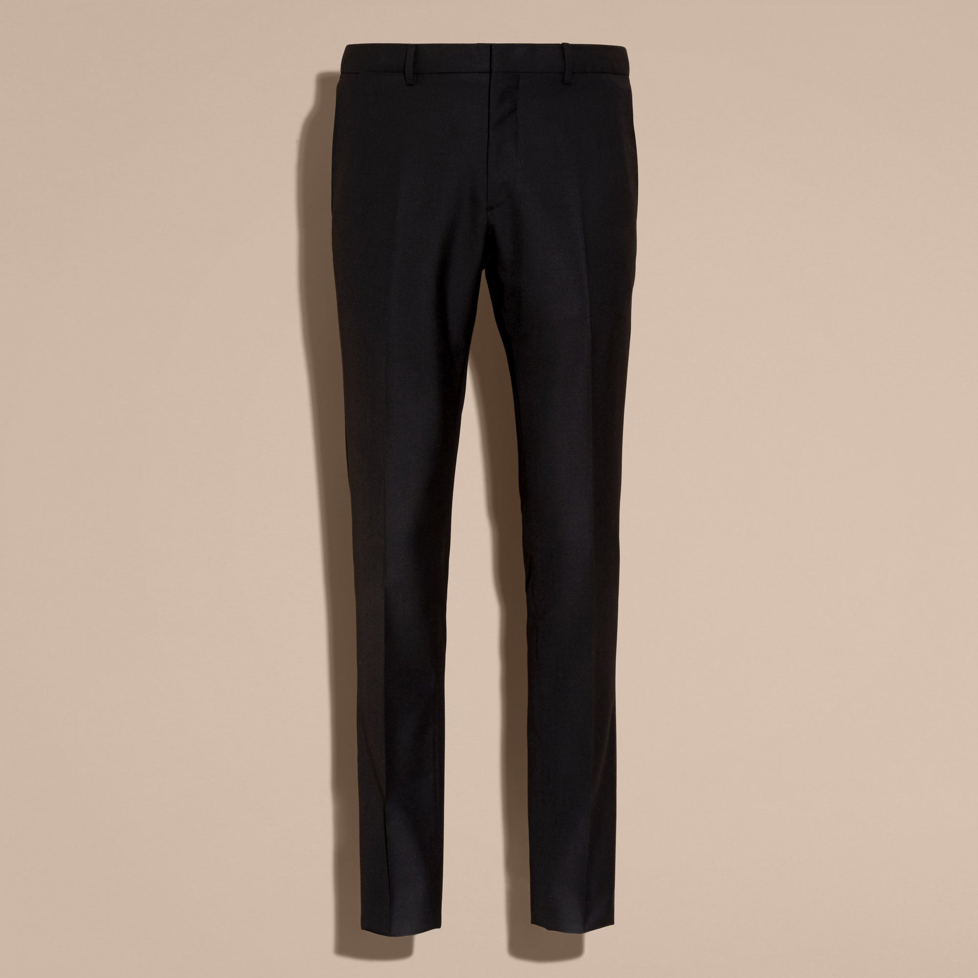 Costume de coupe étroite en laine - Black