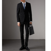 Costume de coupe étroite en laine - Black