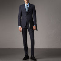 Costume de coupe étroite en laine - Navy