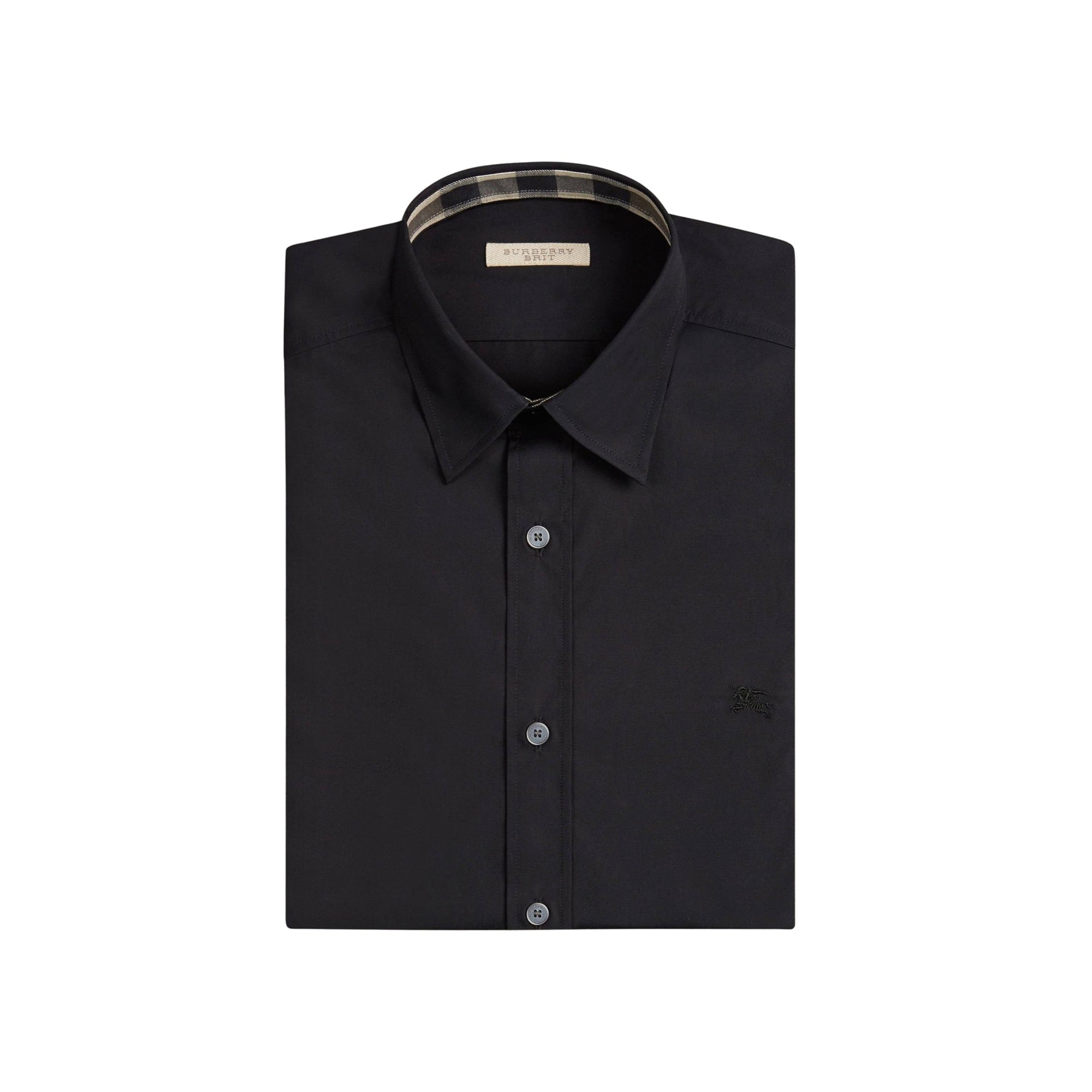 Chemise extensible à éléments check - Black