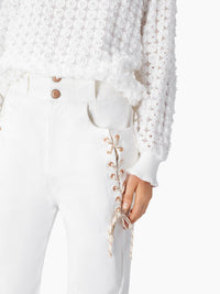 Pantalon carotte en denim - White Powder