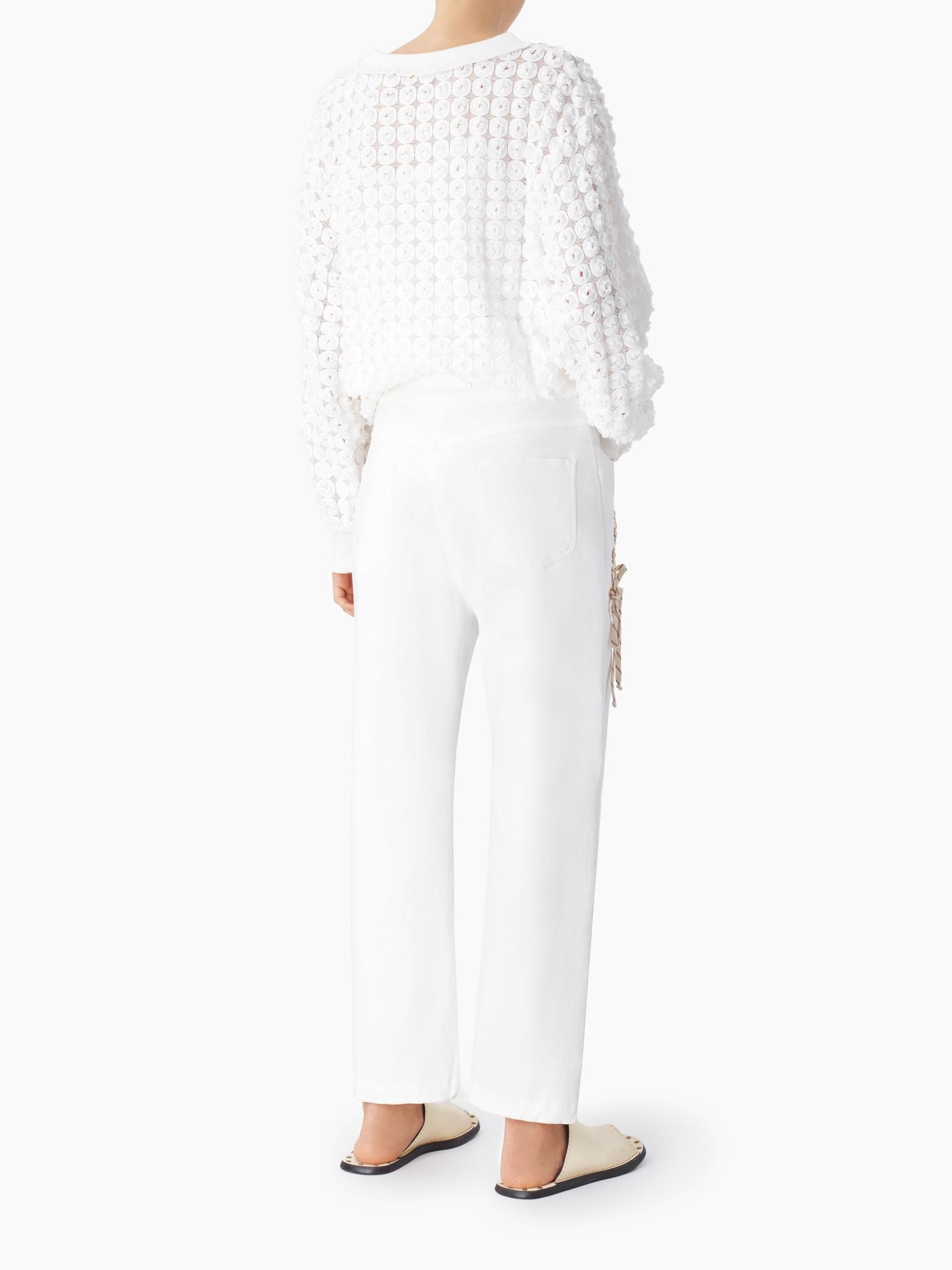 Pantalon carotte en denim - White Powder