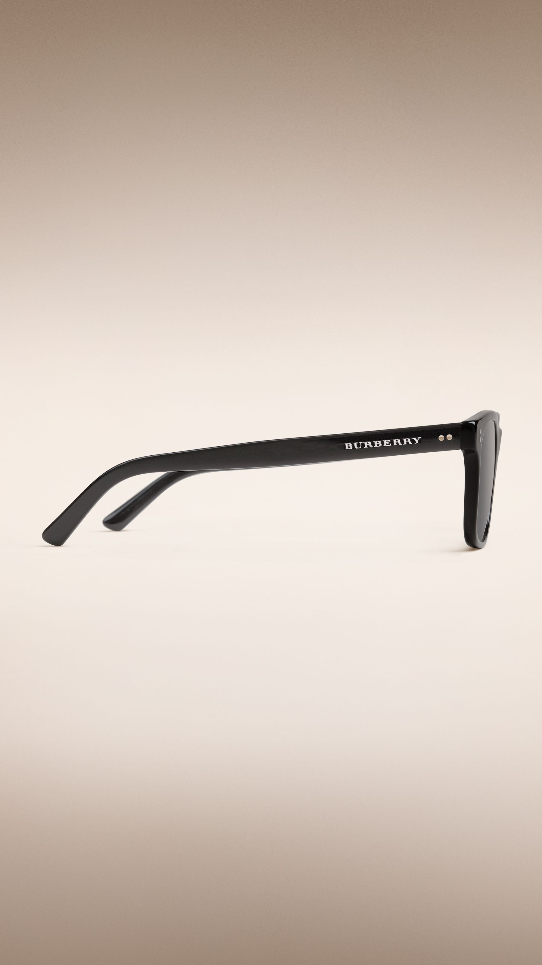 Lunettes de soleil à monture brillante carrée - Shiny Black