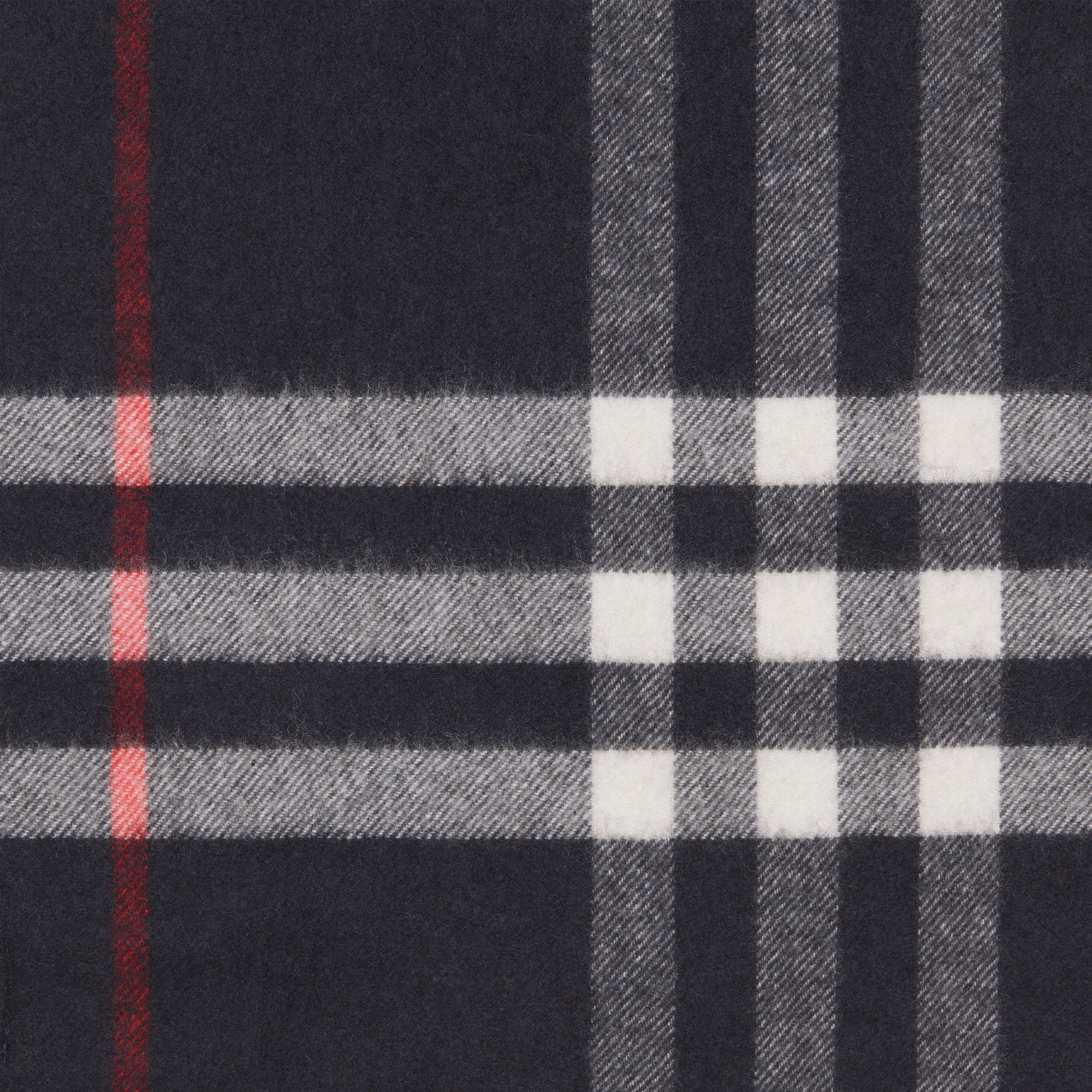 Écharpe en cachemire à motif check classique - Navy