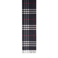 Écharpe en cachemire à motif check classique - Navy