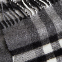 Écharpe en cachemire à motif Check classique - Mid Grey