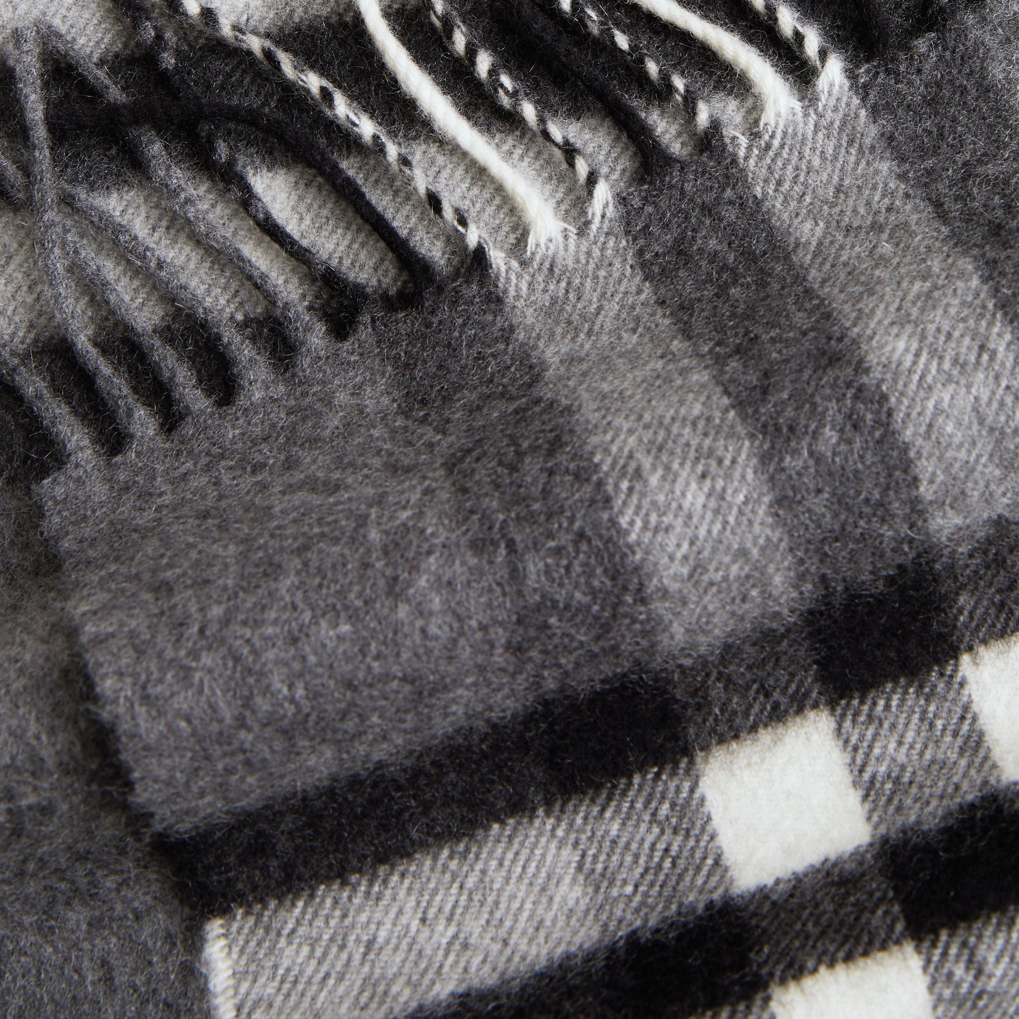 Écharpe en cachemire à motif Check classique - Mid Grey