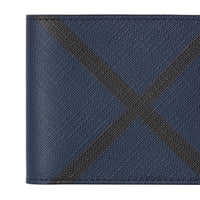 Portefeuille à rabat en cuir - Navy & Black