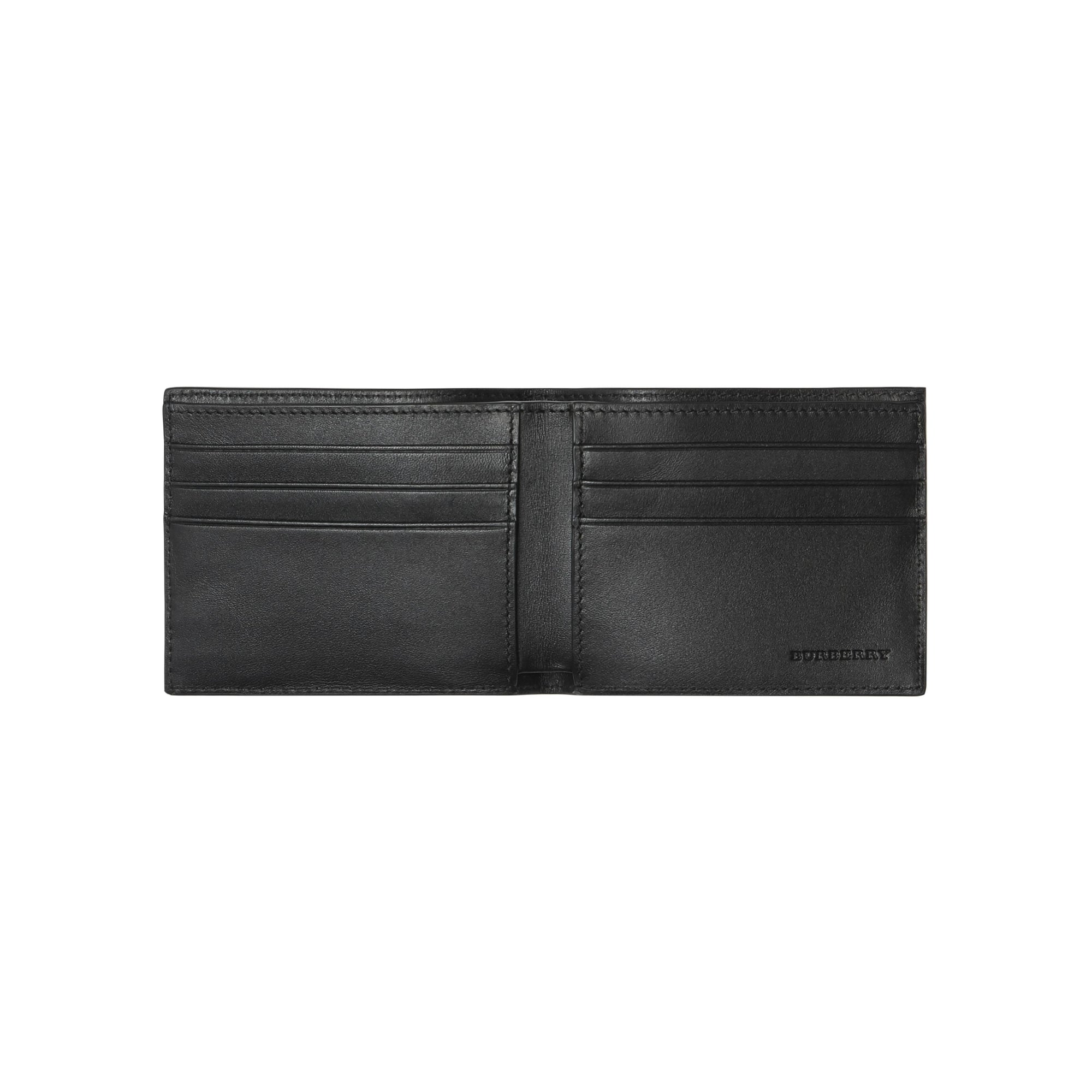 Portefeuille à rabat en cuir - Navy & Black