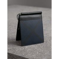 Portefeuille à motif Smoked check - Navy & Black