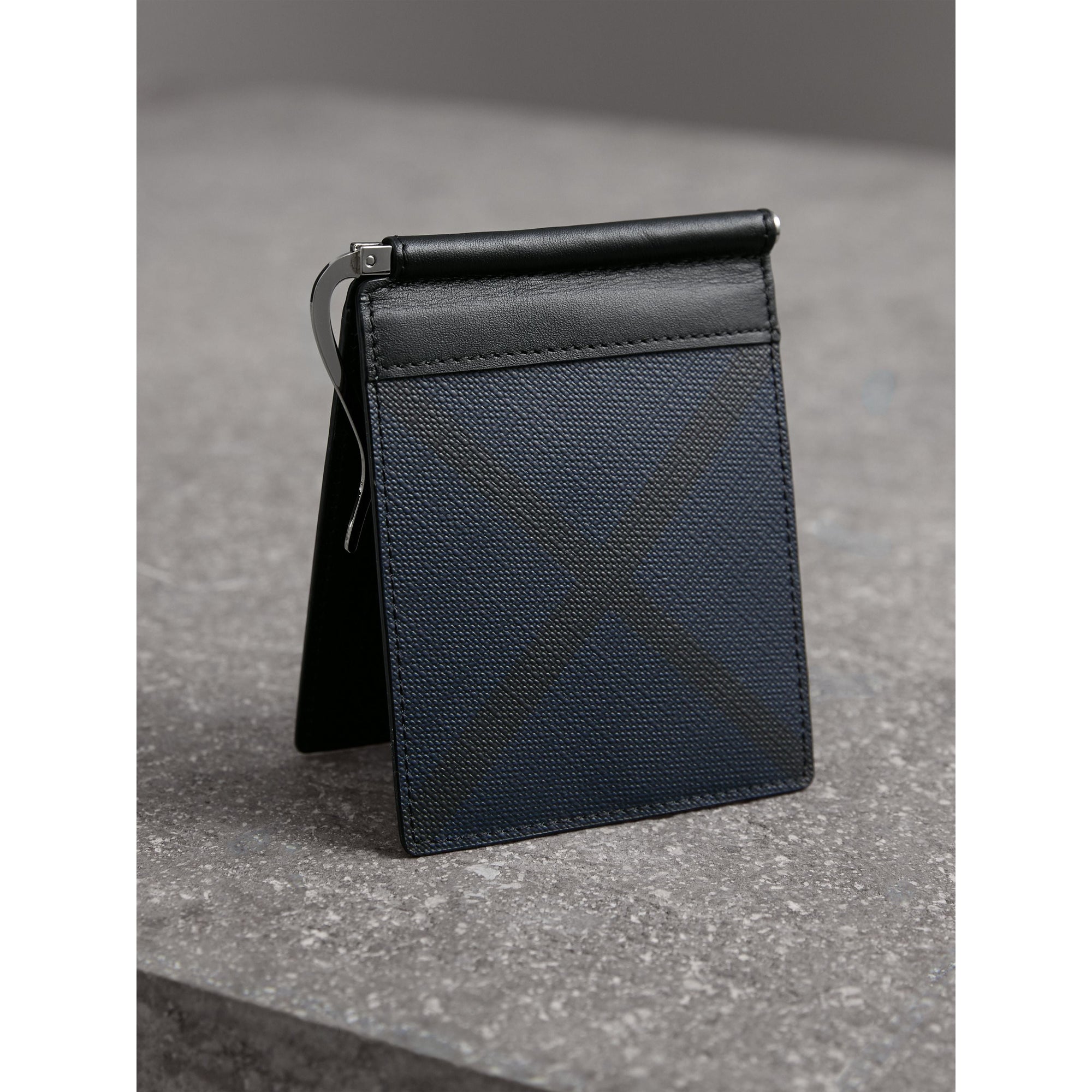 Portefeuille à motif Smoked check - Navy & Black
