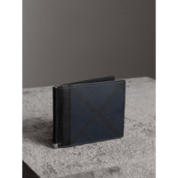 Portefeuille à motif Smoked check - Navy & Black