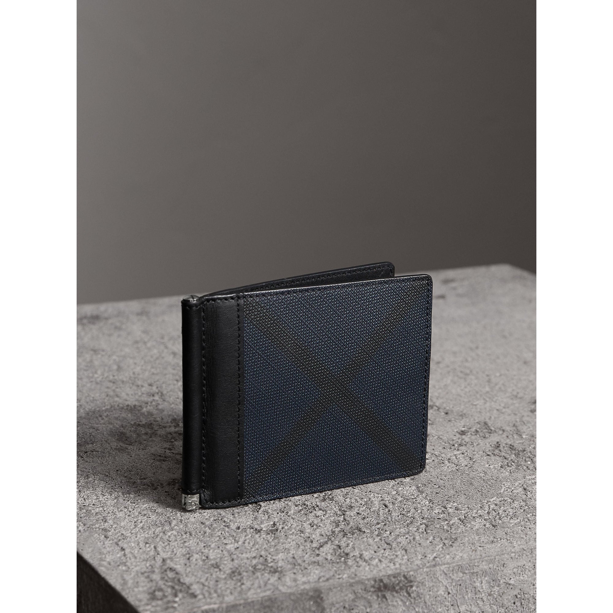 Portefeuille à motif Smoked check - Navy & Black