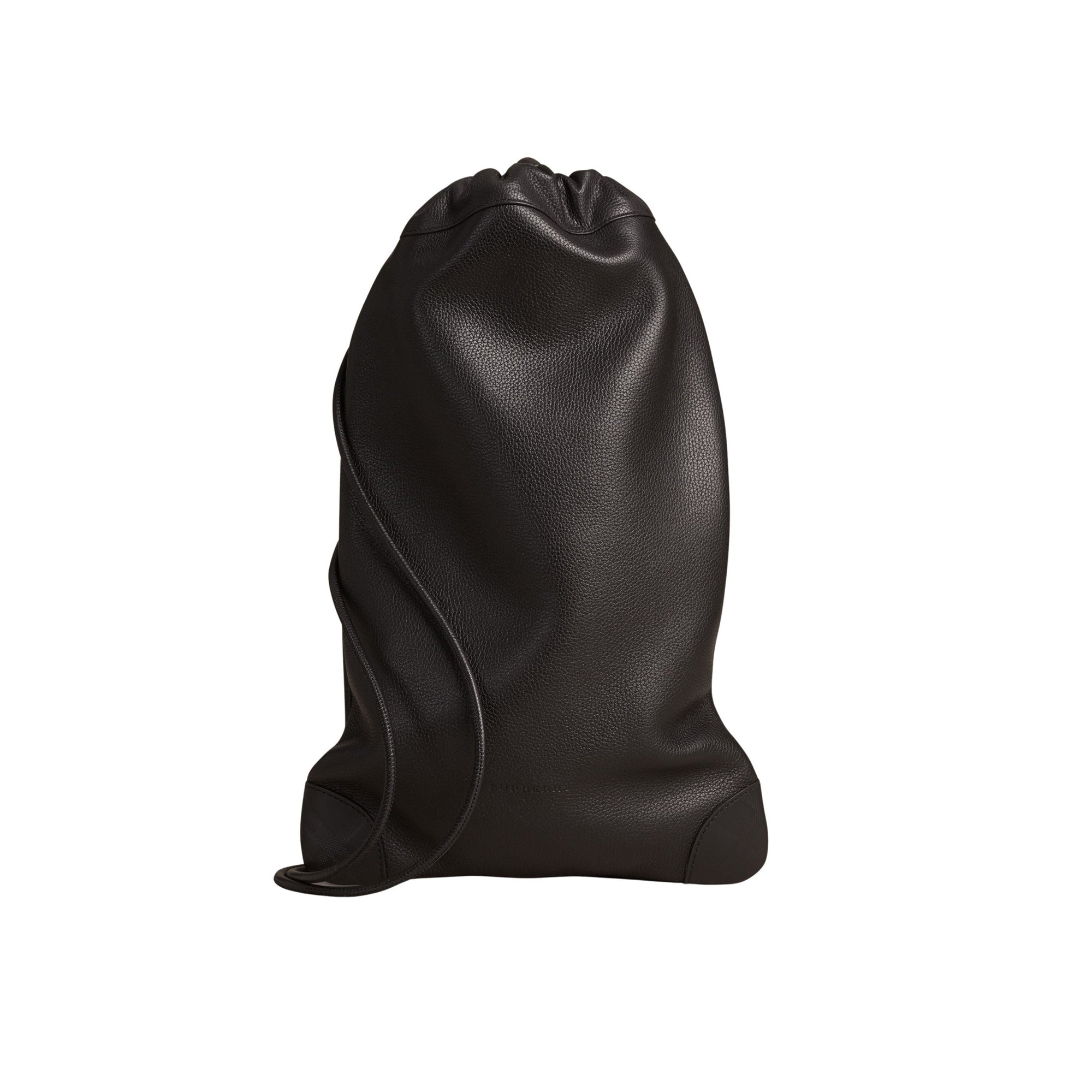 Sac polochon en cuir grainé - Black