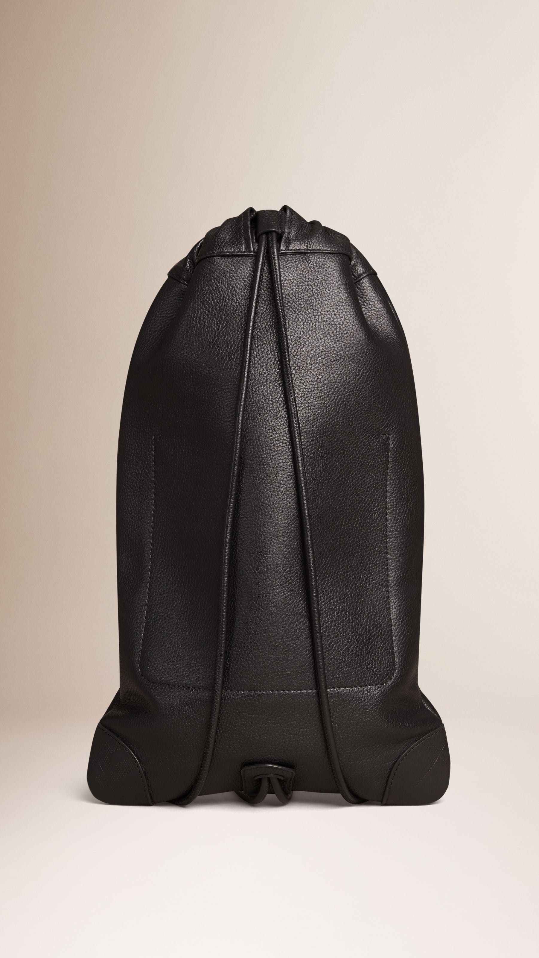 Sac polochon en cuir grainé - Black