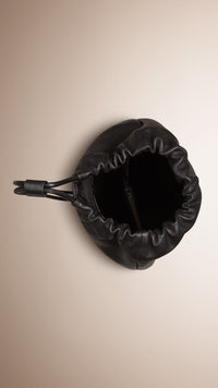 Sac polochon en cuir grainé - Black