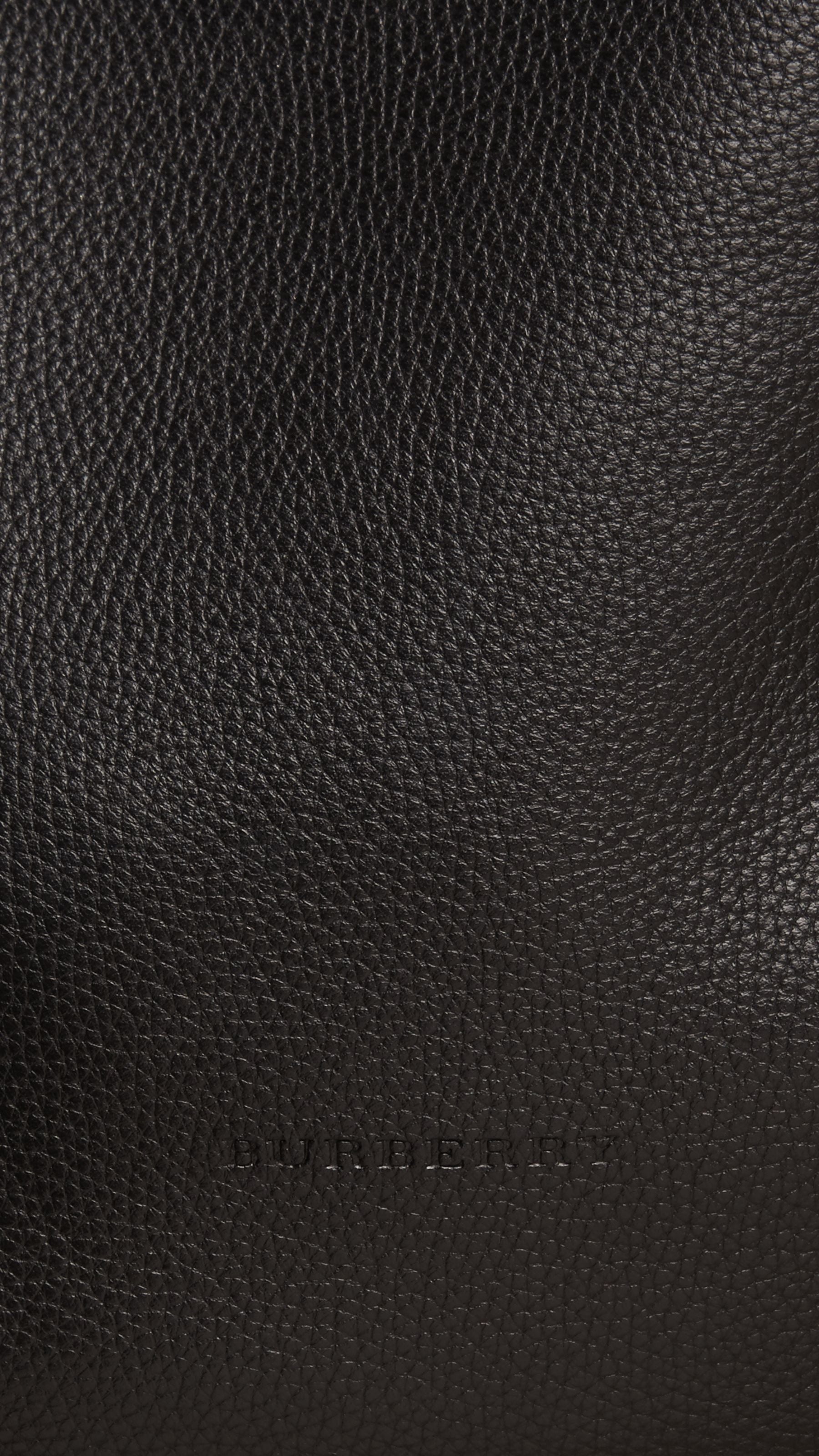 Sac polochon en cuir grainé - Black