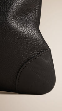 Sac polochon en cuir grainé - Black