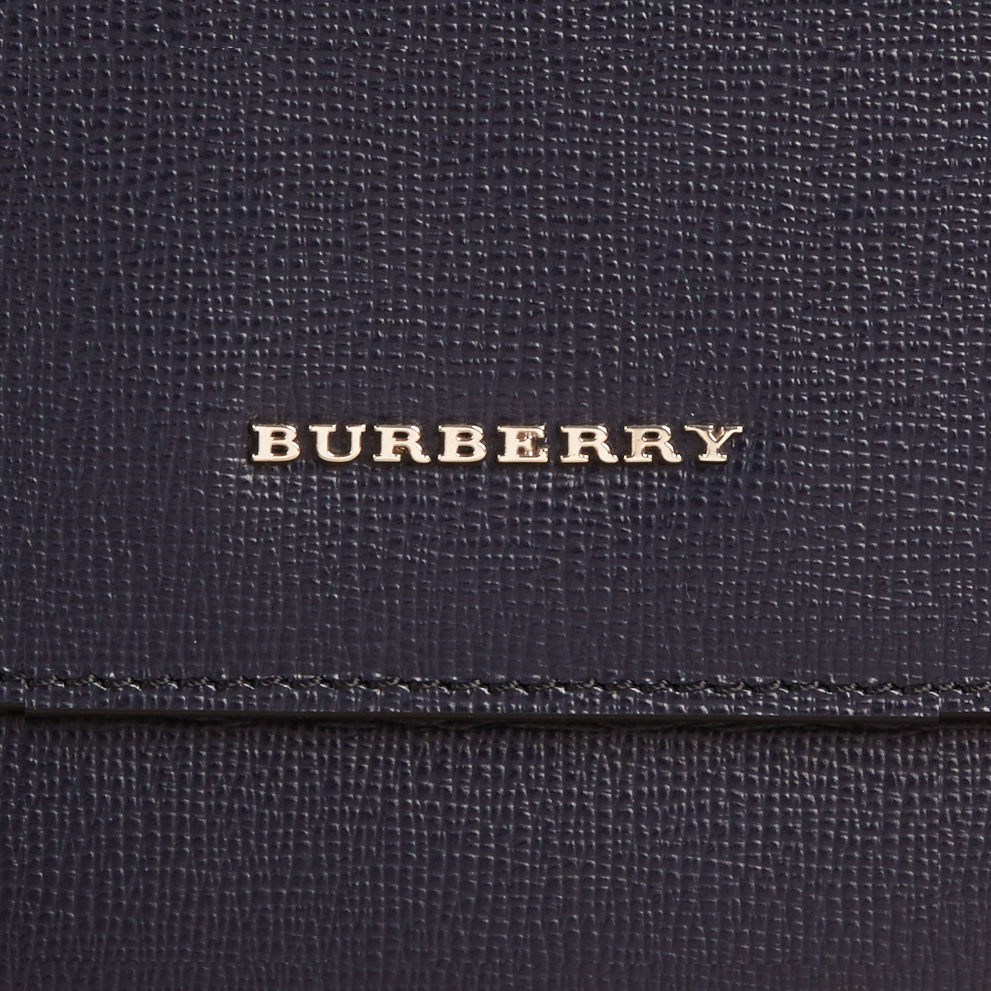 Attaché-case en cuir à motif London - Dark Navy