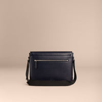 Attaché-case en cuir à motif London - Dark Navy
