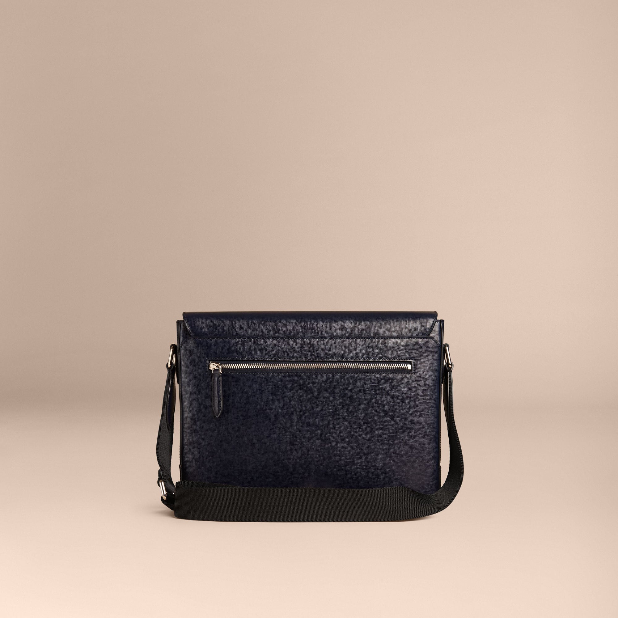 Attaché-case en cuir à motif London - Dark Navy