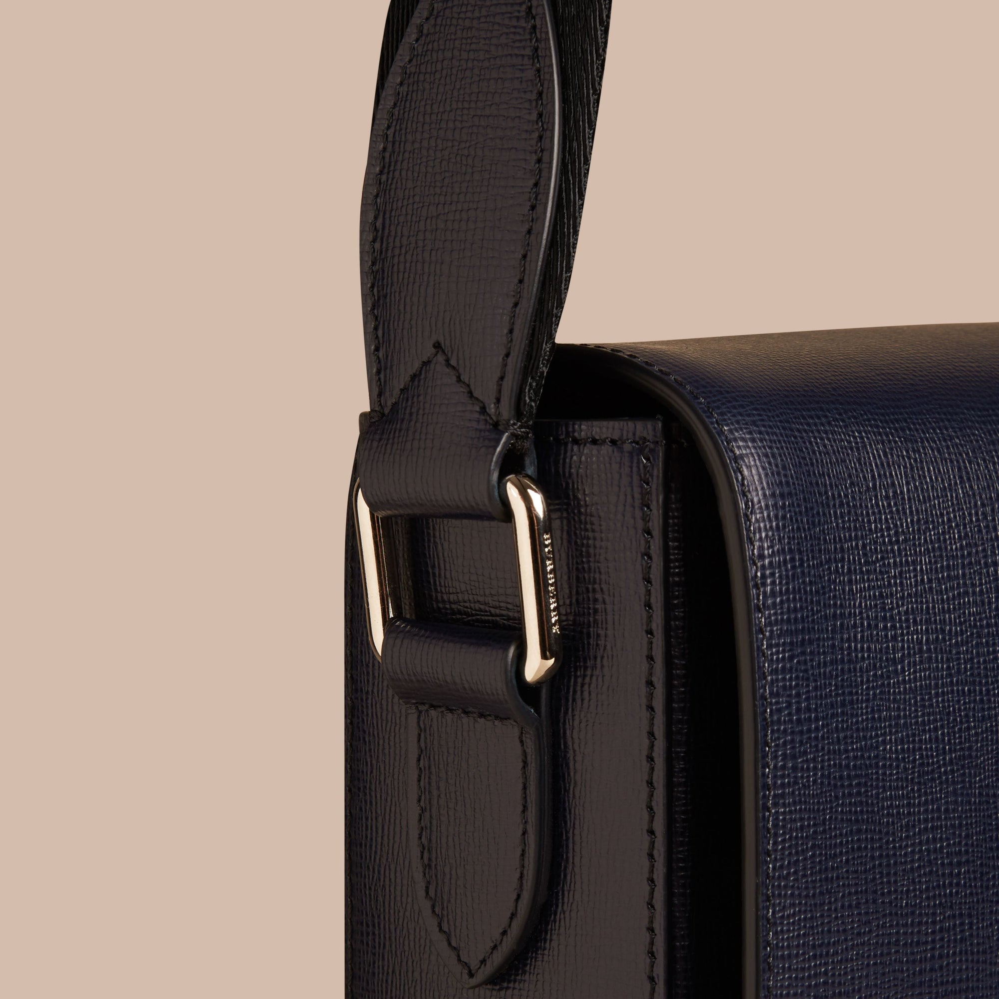 Attaché-case en cuir à motif London - Dark Navy