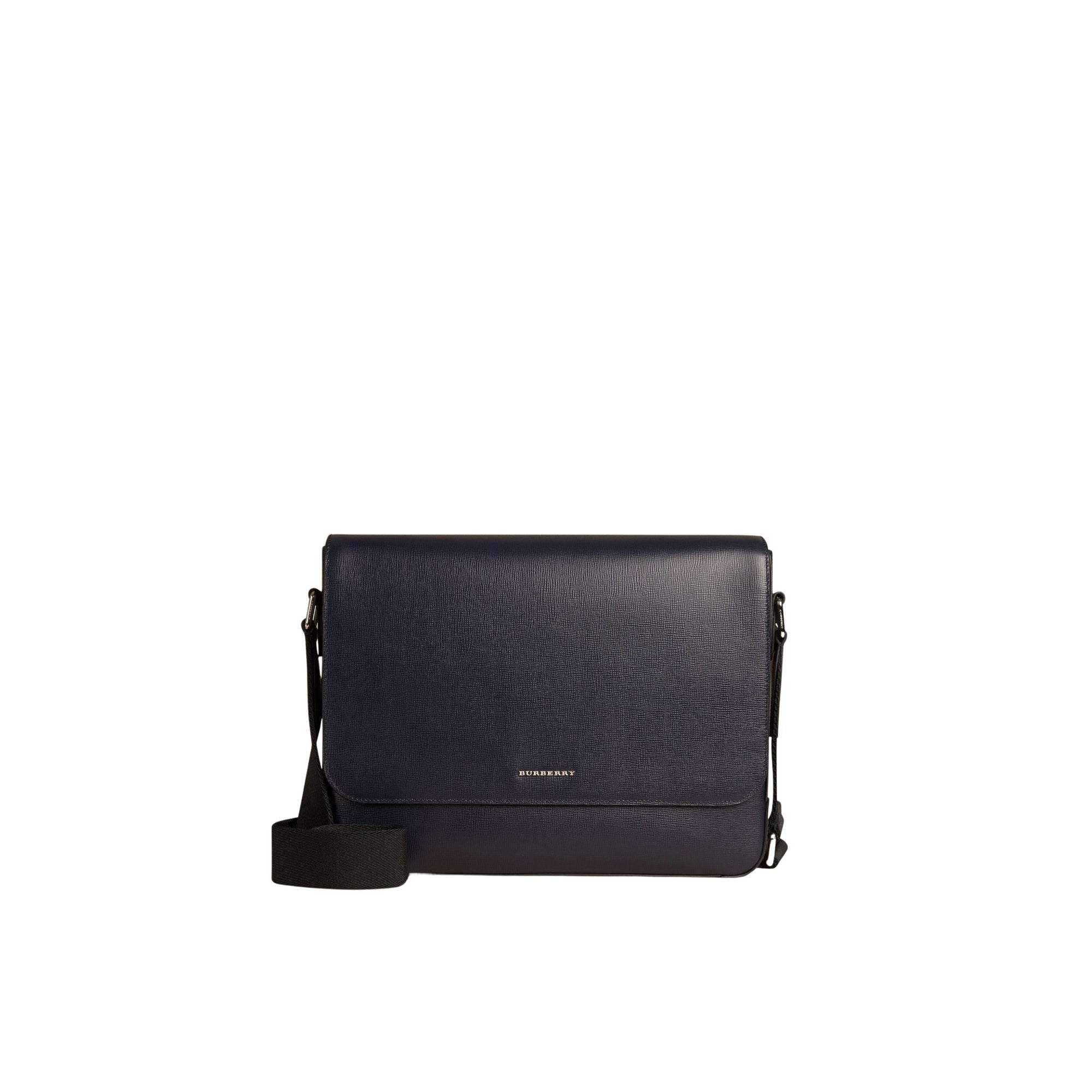Attaché-case en cuir à motif London - Dark Navy