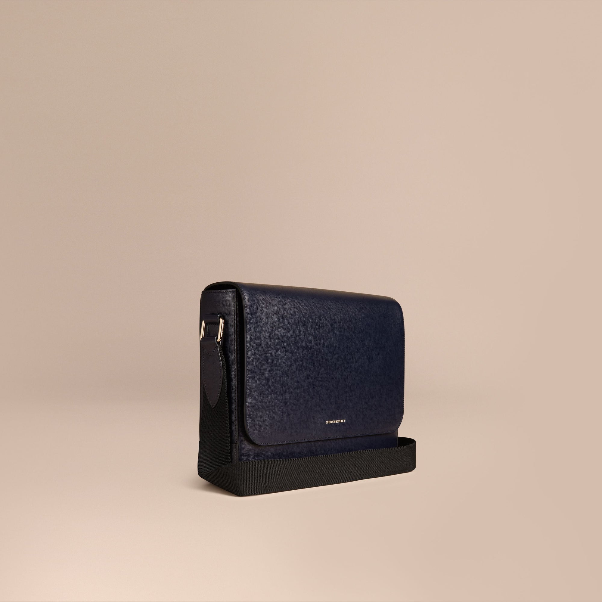 Attaché-case en cuir à motif London - Dark Navy