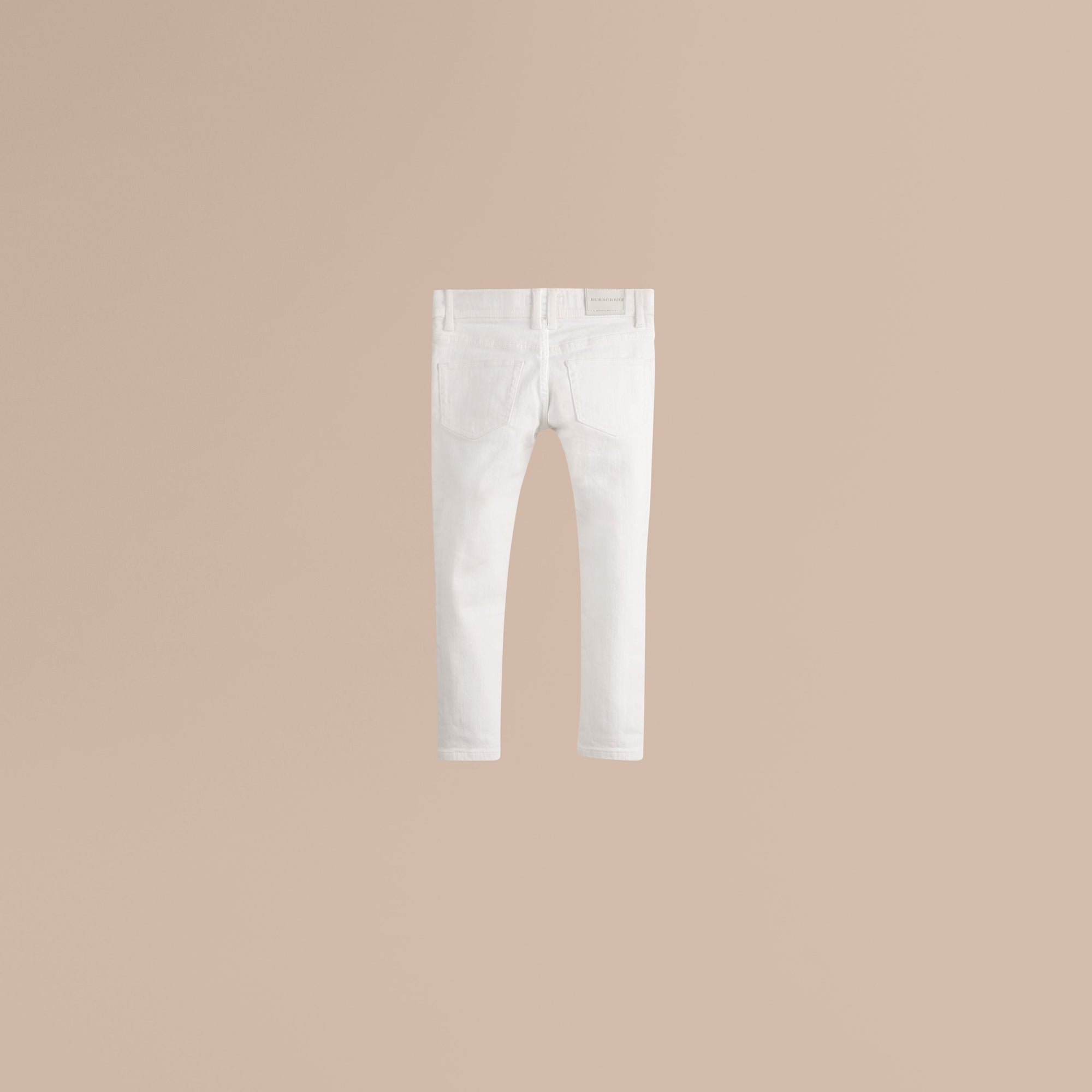 Jean de coupe skinny en coton mélangé - White