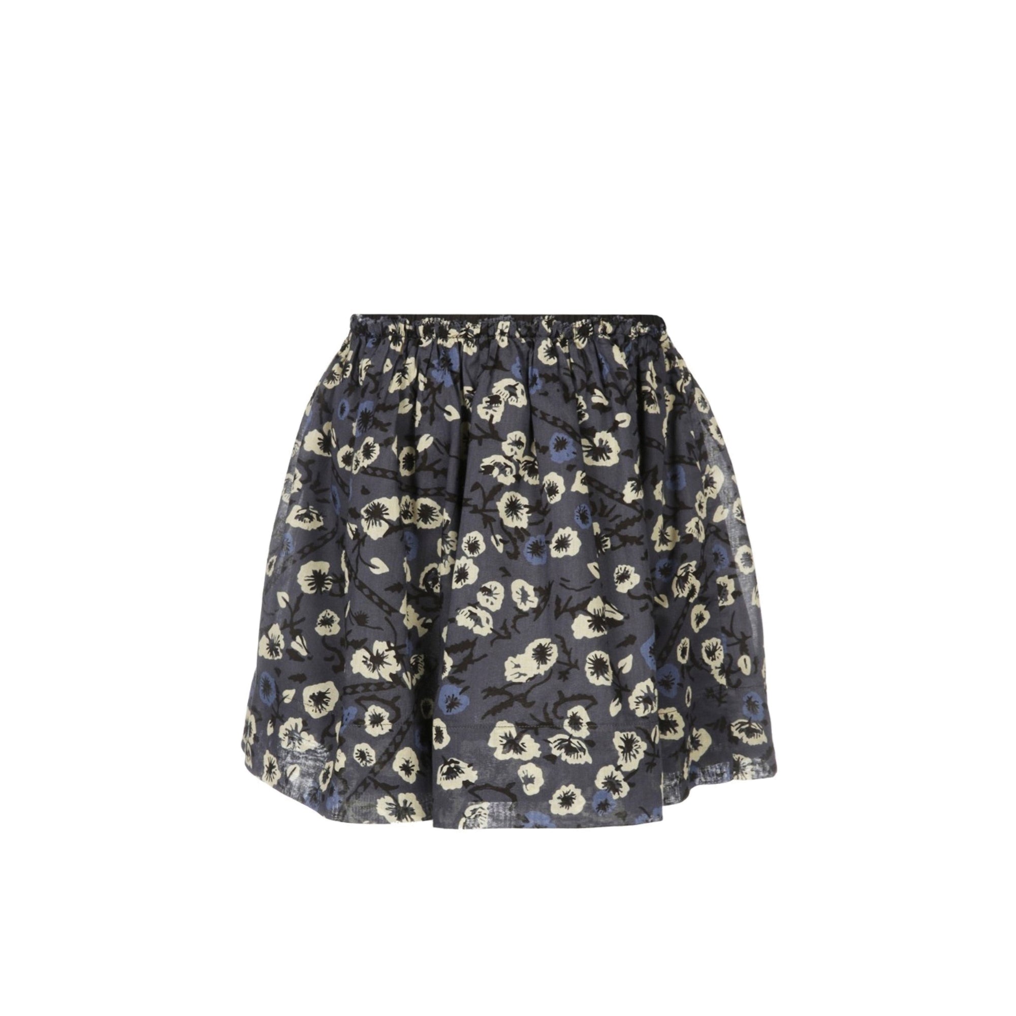 Jupe en coton à imprimé floral - Stone Blue