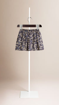 Jupe en coton à imprimé floral - Stone Blue