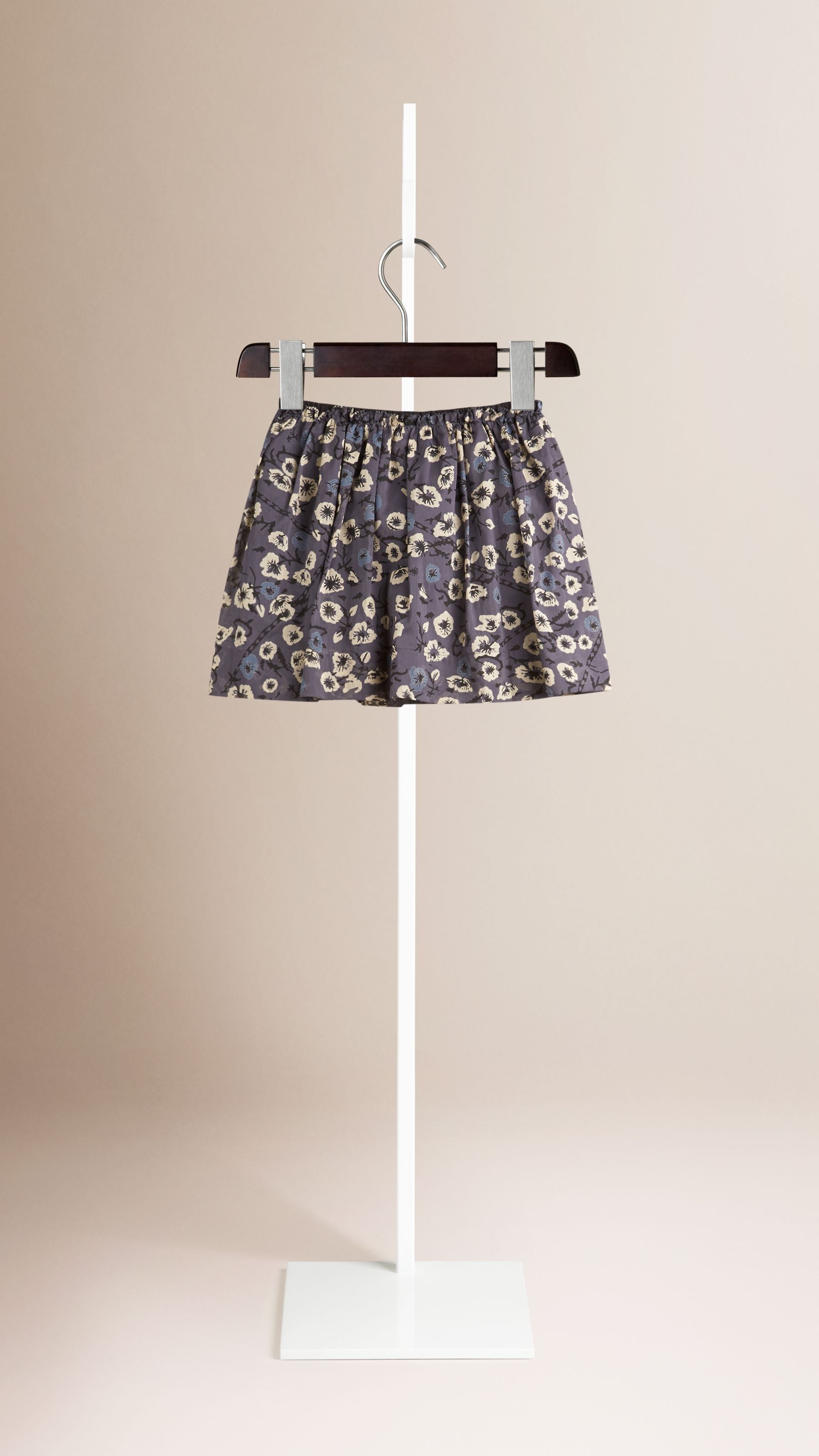 Jupe en coton à imprimé floral - Stone Blue