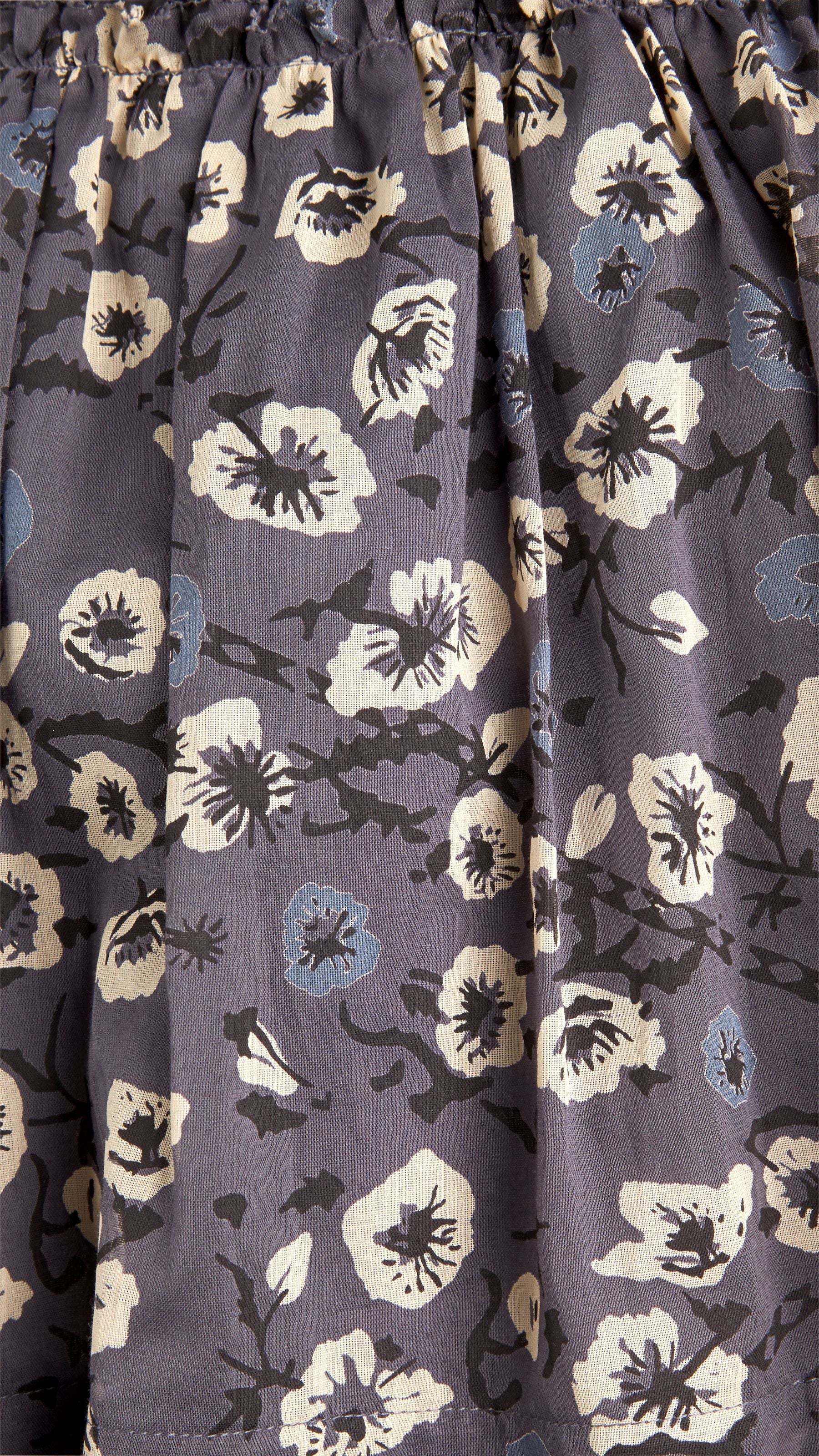 Jupe en coton à imprimé floral - Stone Blue