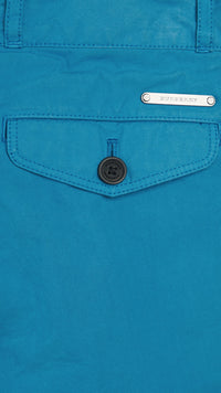 Pantalon chino léger en sergé de coton - Blue Azure