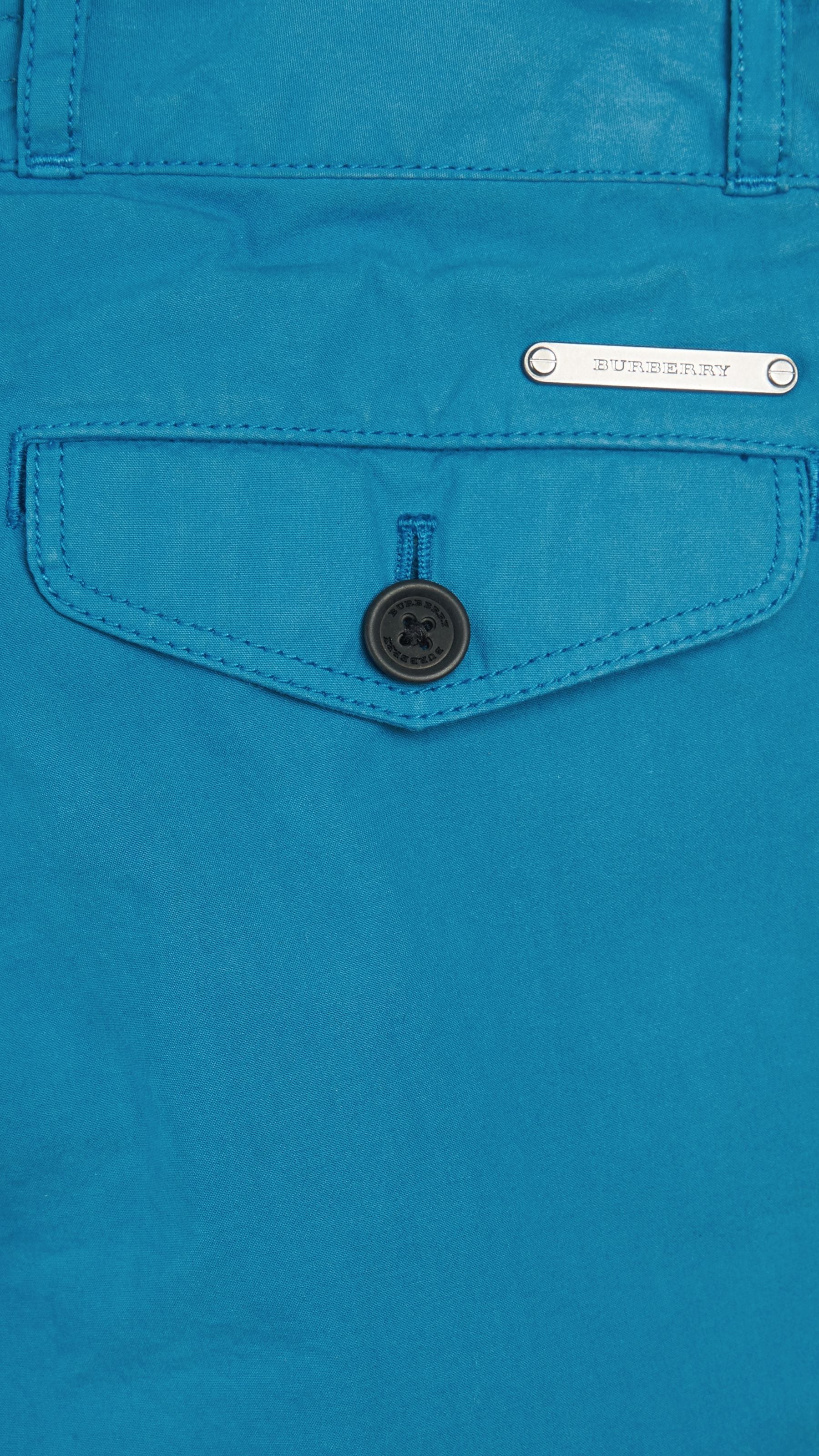 Pantalon chino léger en sergé de coton - Blue Azure
