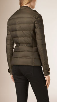 Veste ajustée légère rembourrée en duvet - Olive