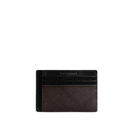 Porte-cartes à motif Smoked check - Chocolate & Black
