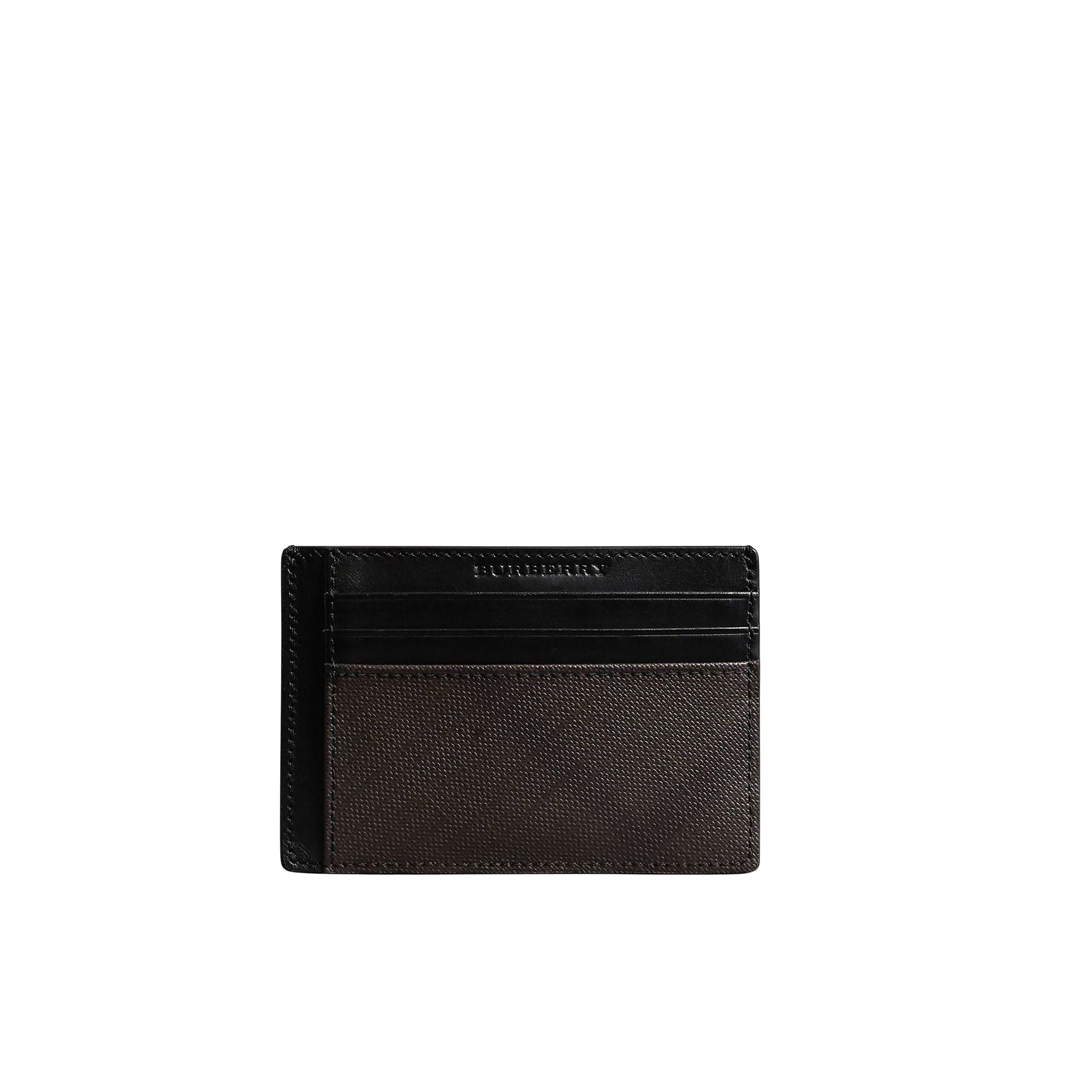 Porte-cartes à motif Smoked check - Chocolate & Black