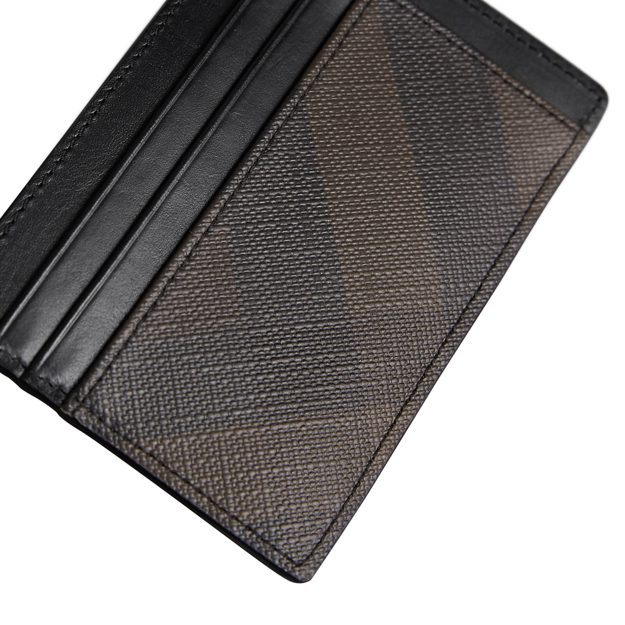 Porte-cartes à motif Smoked check - Chocolate & Black