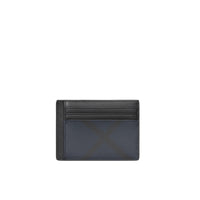 Porte-cartes à motif Smoked check - Navy & Black
