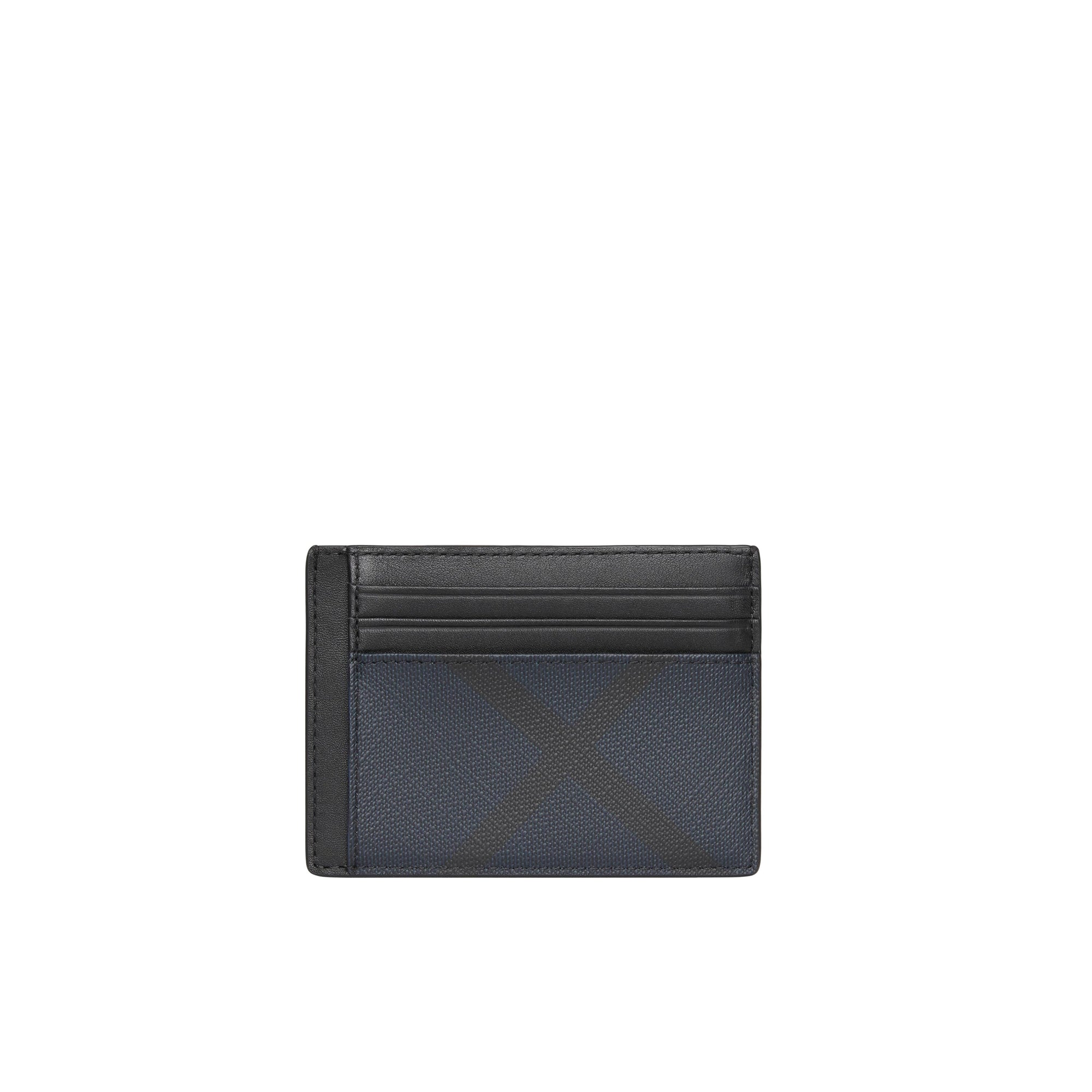 Porte-cartes à motif Smoked check - Navy & Black