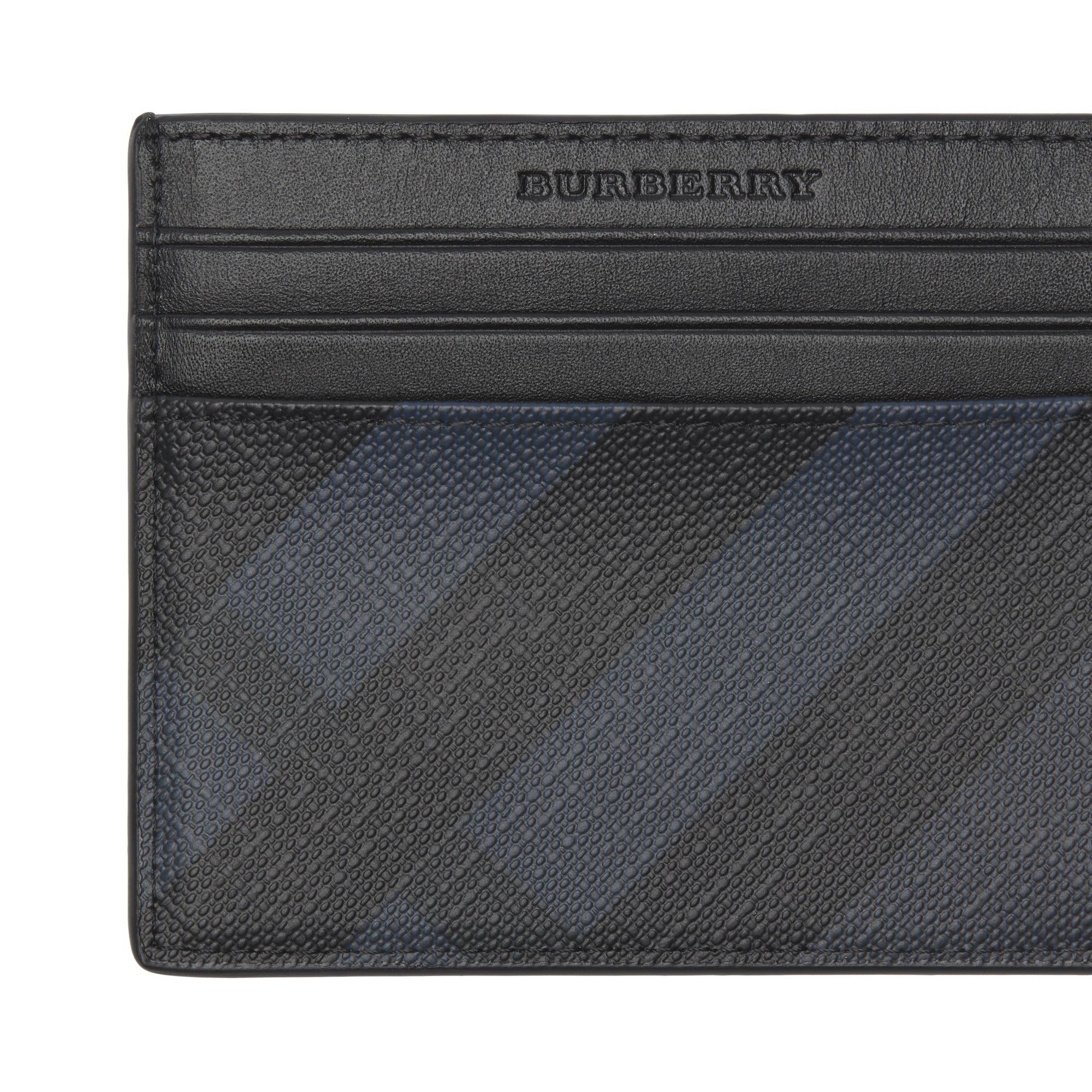Porte-cartes à motif Smoked check - Navy & Black