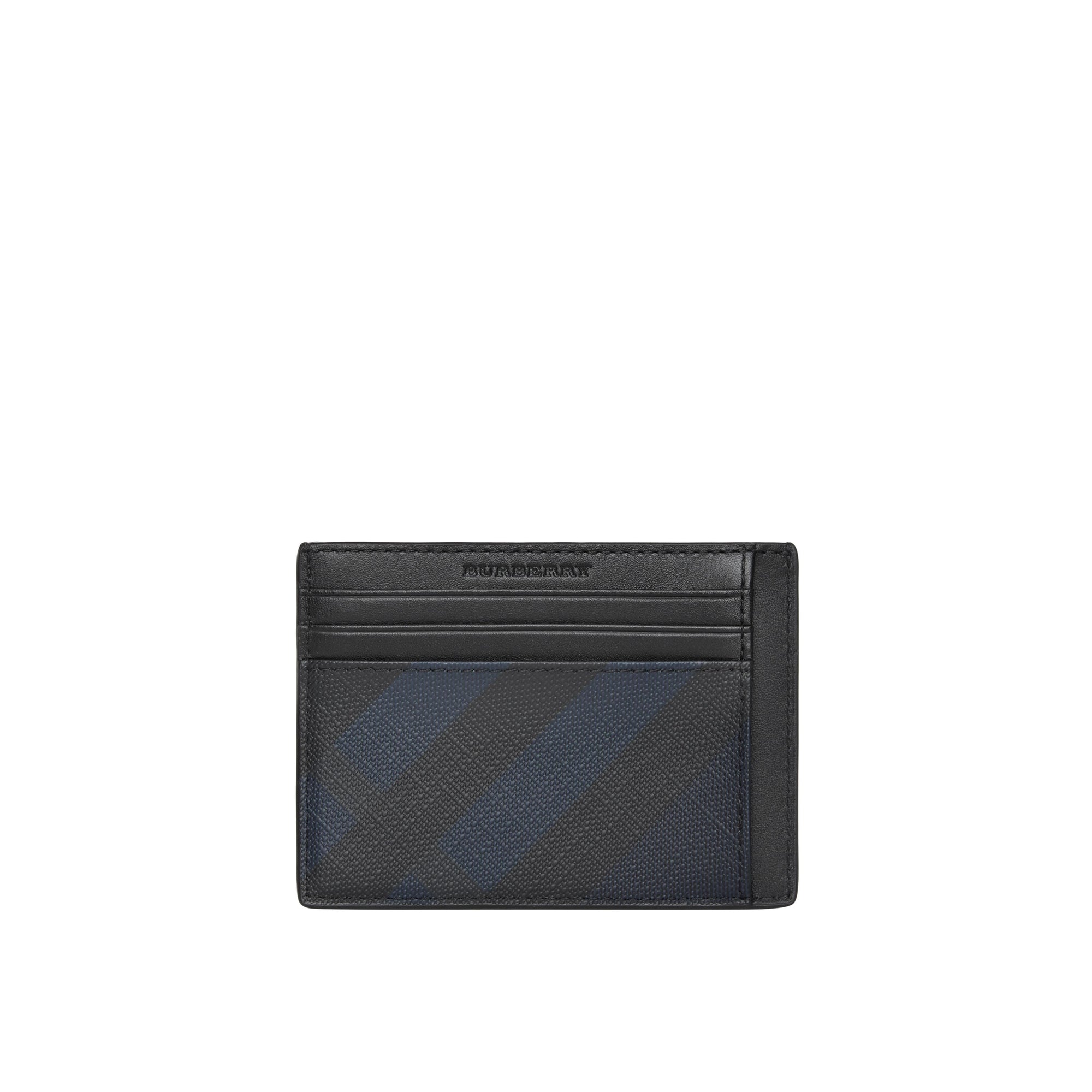 Porte-cartes à motif Smoked check - Navy & Black