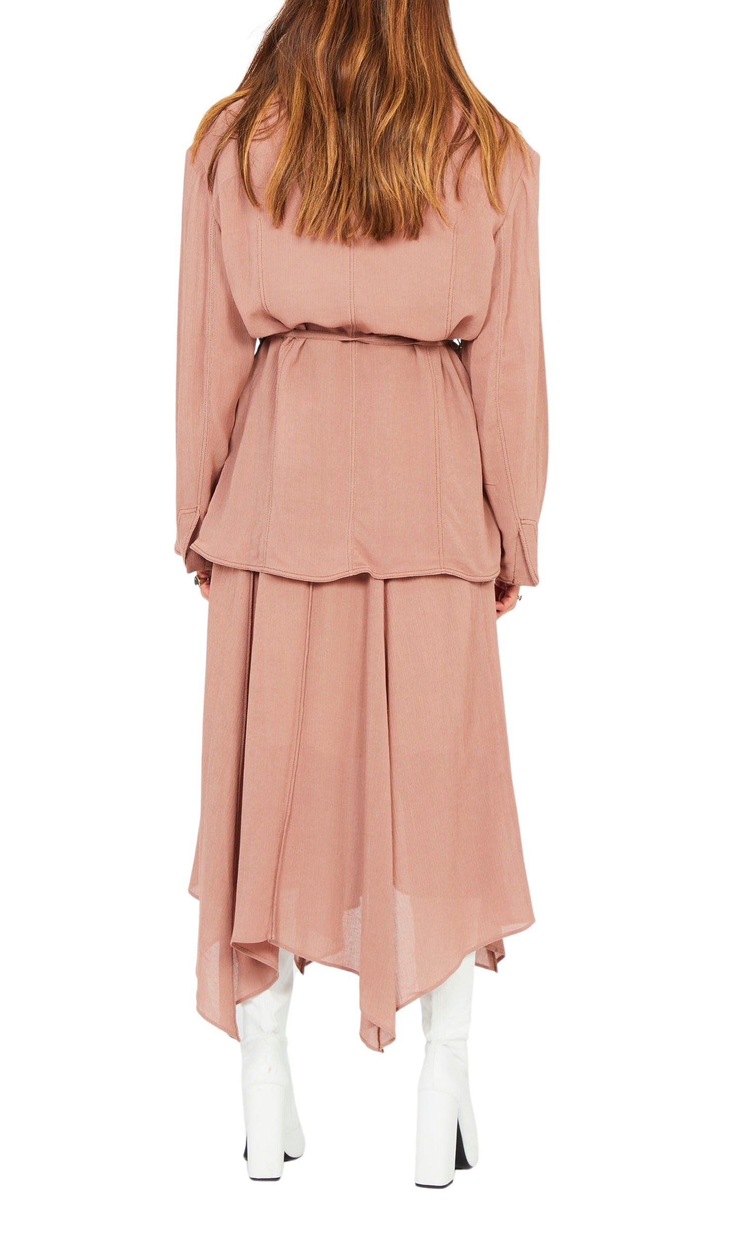 Veste tailleur ceinturée - Cèdre Poussiéreux