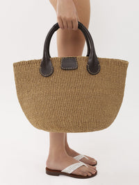 Grand sac panier Palma Chloé x Eres - Miel Foncé