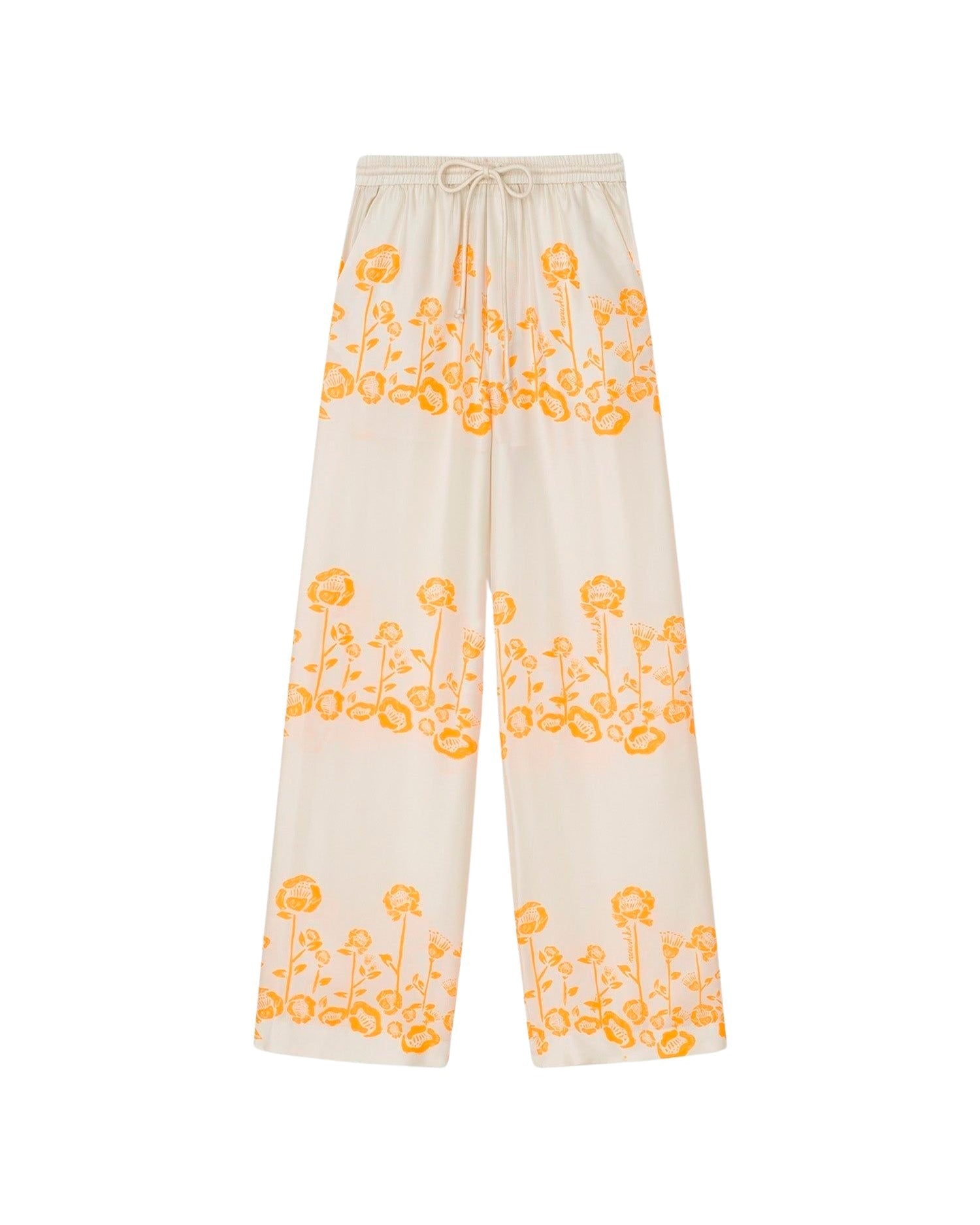 Pantalon Jarine 
en soie imprimé - Blockwood Floral