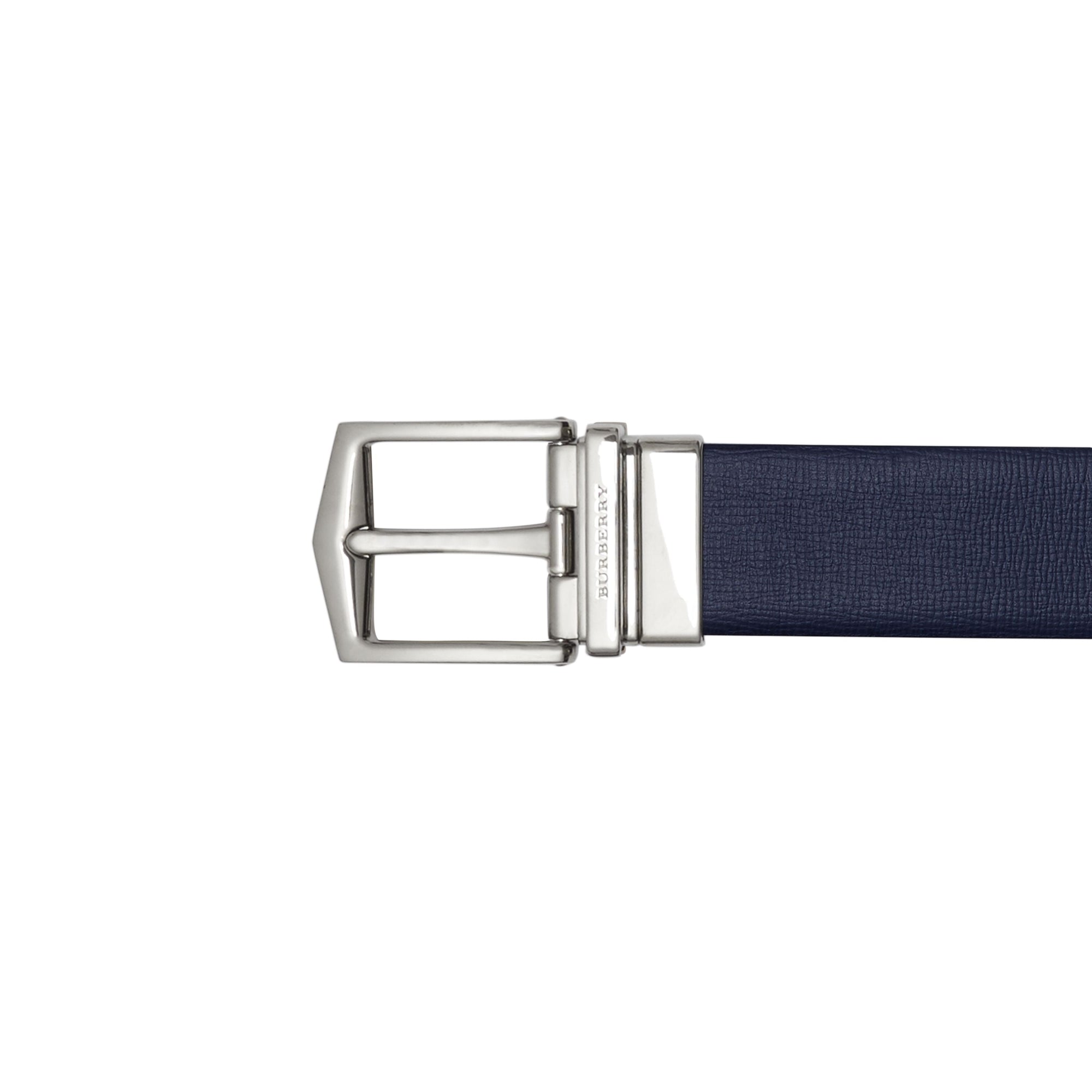 Ceinture réversible en cuir London - Dark Navy & Black
